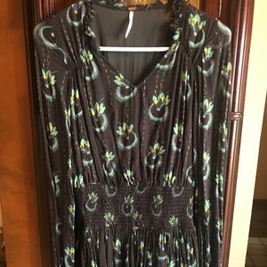 Free People Women's XS Long Top/Short Dress Multi Colored With Stretch Waist
